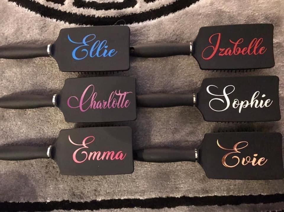 Personalised paddle brush