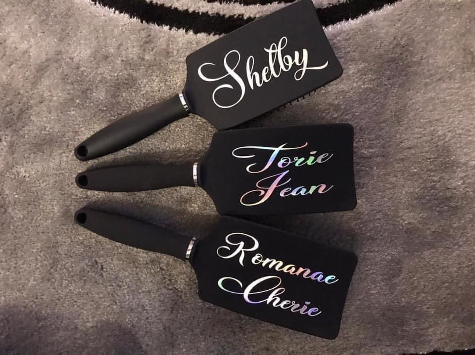 Personalised paddle brush