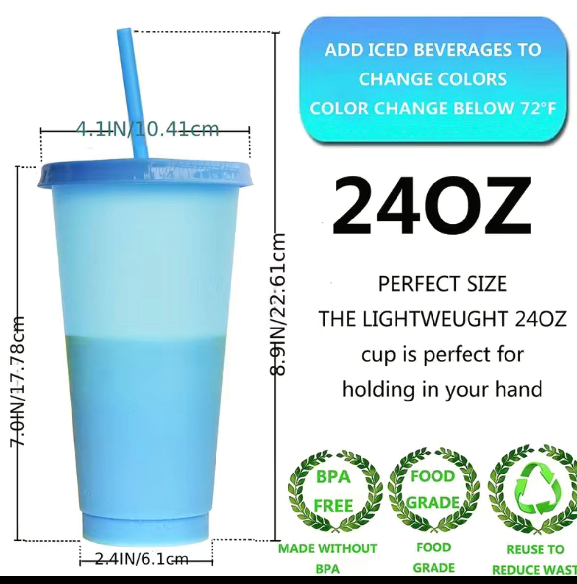 Personalised colour changing cup