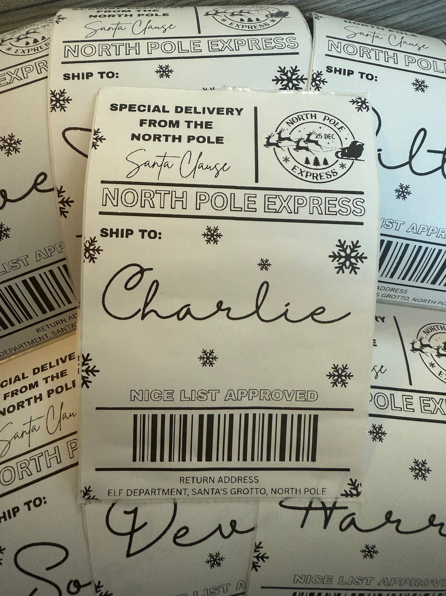 Personalised shipping labels 6 for £1