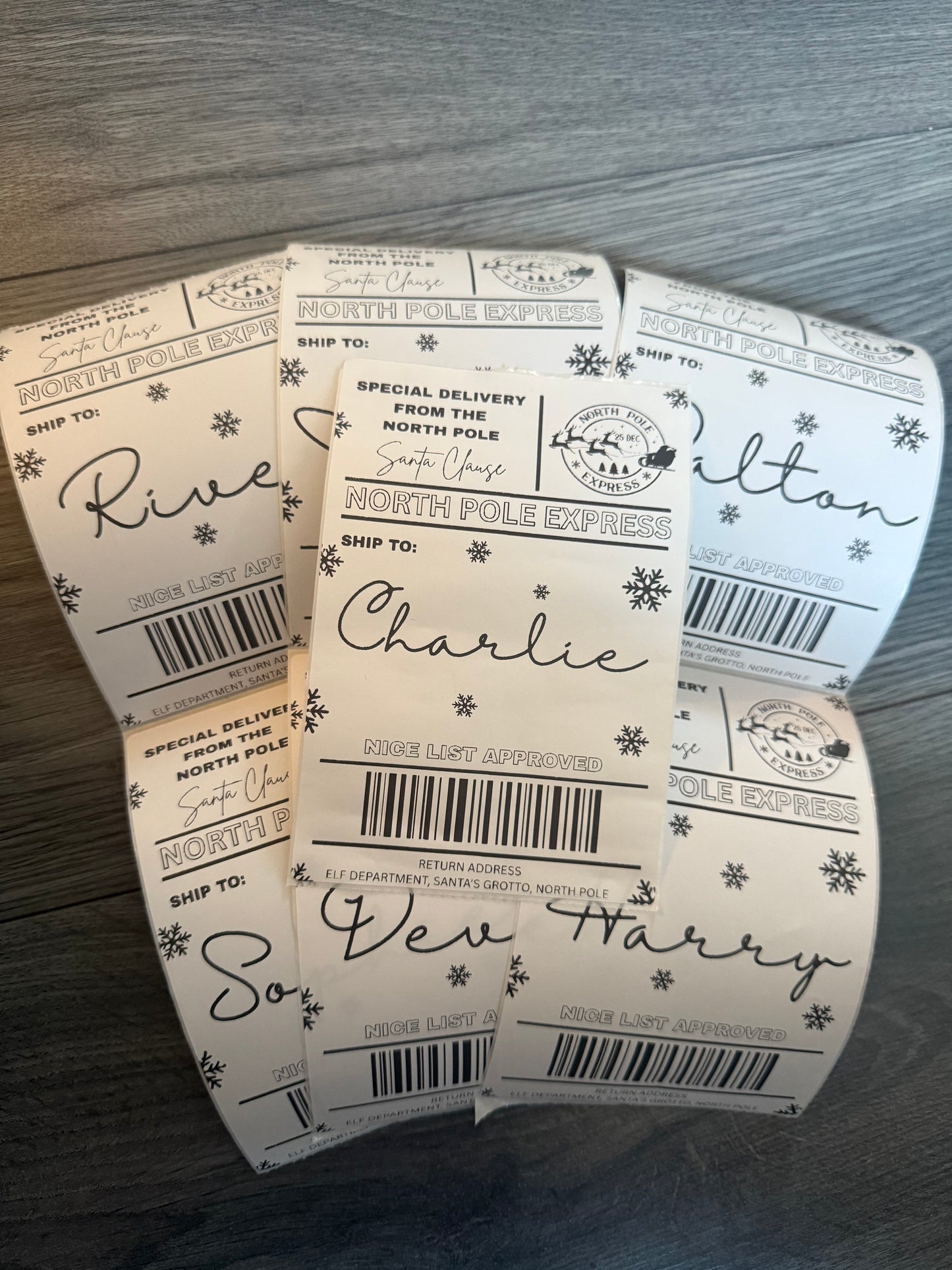 Personalised shipping labels 6 for £1