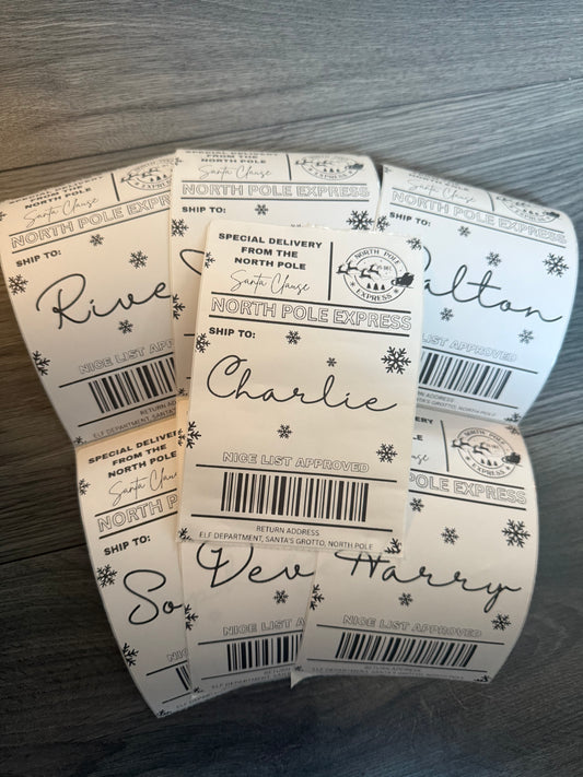 Personalised shipping labels 6 for £1